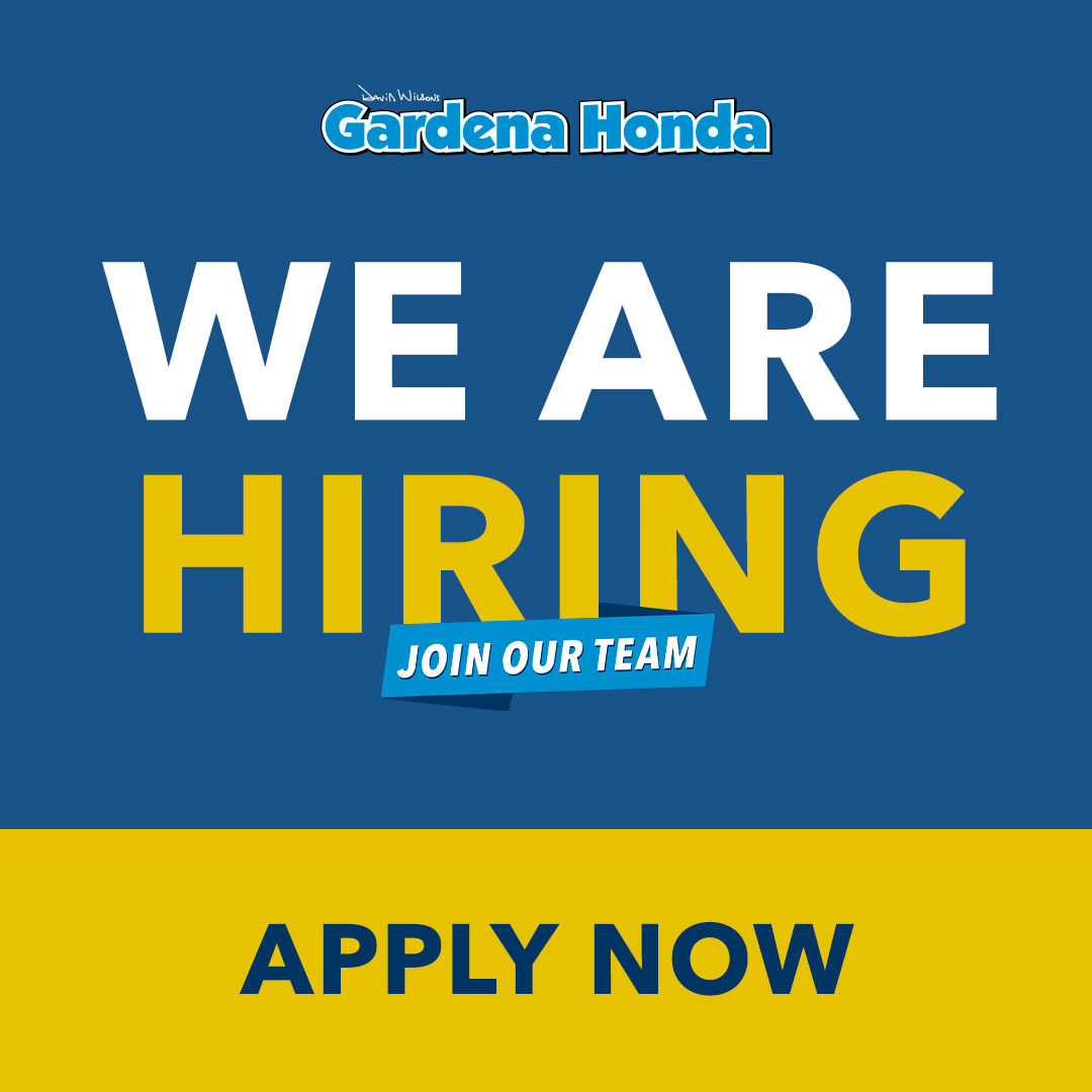 We are hiring for all positions! Join the Gardena Honda Family! Learn More & Apply: bit.ly/3FcbKLd