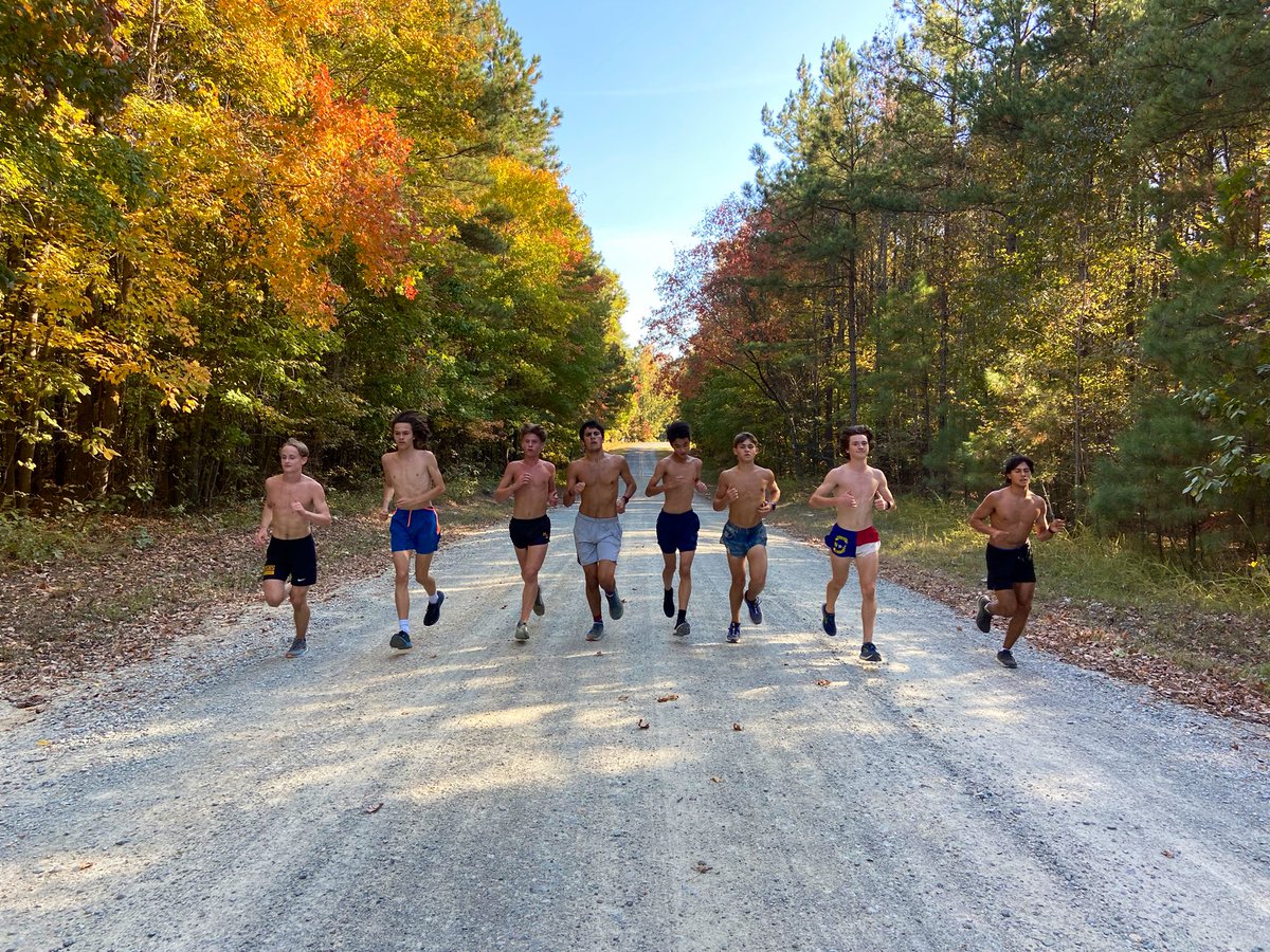 JasonBochert's tweet photo. Beautiful day for a hilly fartlek run, out on Cass Holt Rd. @HSHSXC #regionalweek https://t.co/PCfkH0Sel1