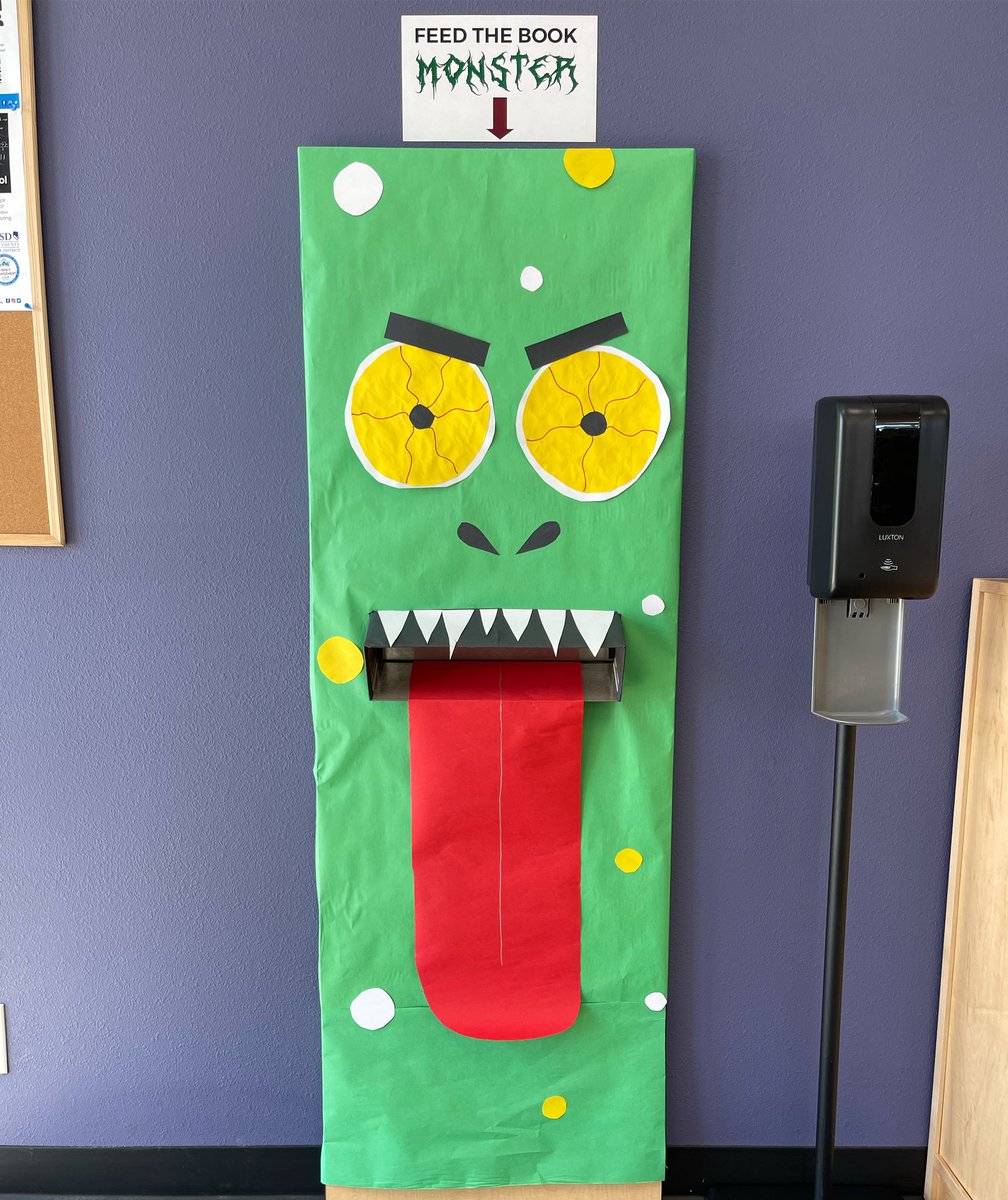 hendersonlibs's tweet photo. Come feed the Book Monster at the West Henderson Library!! ๐๐น
#hendersonlibraries #bookmonster #westhendersonlibrary #booksaretasty https://t.co/lTfrr8EfVv