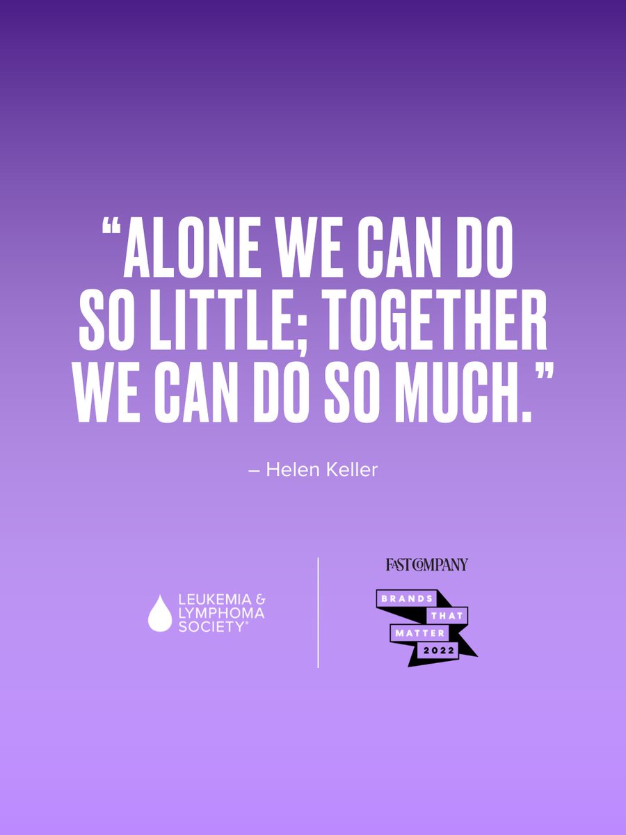 BloodCancerUtd's tweet image. WE MADE IT! 🎉 We are still celebrating our recognition as one of @FastCompany's 2022 Brands That Matter. This achievement belongs to all of us! ❤️ Because of YOU we are changing the game for everyone affected by blood cancer, and for that we THANK YOU!