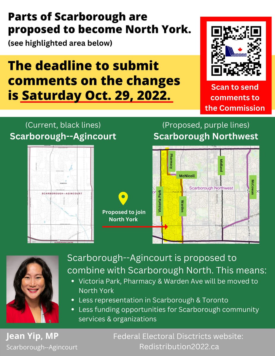 JeanYip3's tweet photo. There are just 4 days left to send your feedback on the proposal to change Scarborough. Submit written comments to the Commission➡️https://t.co/foA2yvpBZB

@CityNewsTO➡️ https://t.co/chSFmT2yLj
@SCMirror➡️ https://t.co/j0MvxRqnxP https://t.co/htjQbNZiEC
