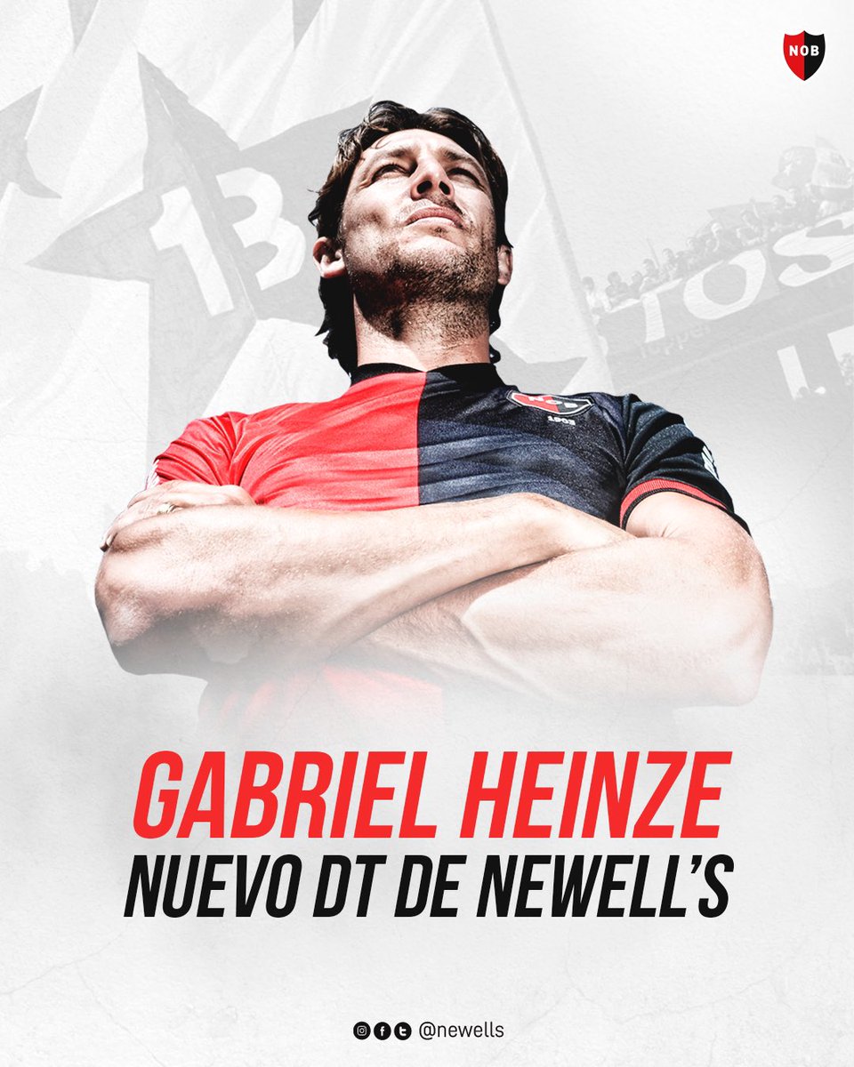 El Club Atlético Newell’s Old Boys informa que Gabriel Heinze es el nuevo entrenador de nuestro primer equipo

#VamosNewells ❤️🖤
