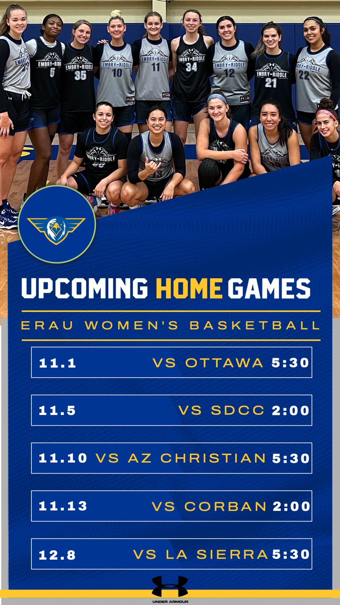 The season is almost here! Just a few more days before we tip-off at Arizona Christian University this Saturday. Mark your calendars for our upcoming home games!