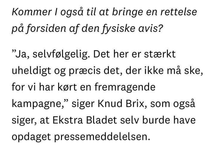 EkstraBladet indrømmer nu, at de kører en “kampagne” mod @SorenPape. Det er også på tide! Efter fire forsider med historier, der har indeholdt usandheder og løgne! #dkpol