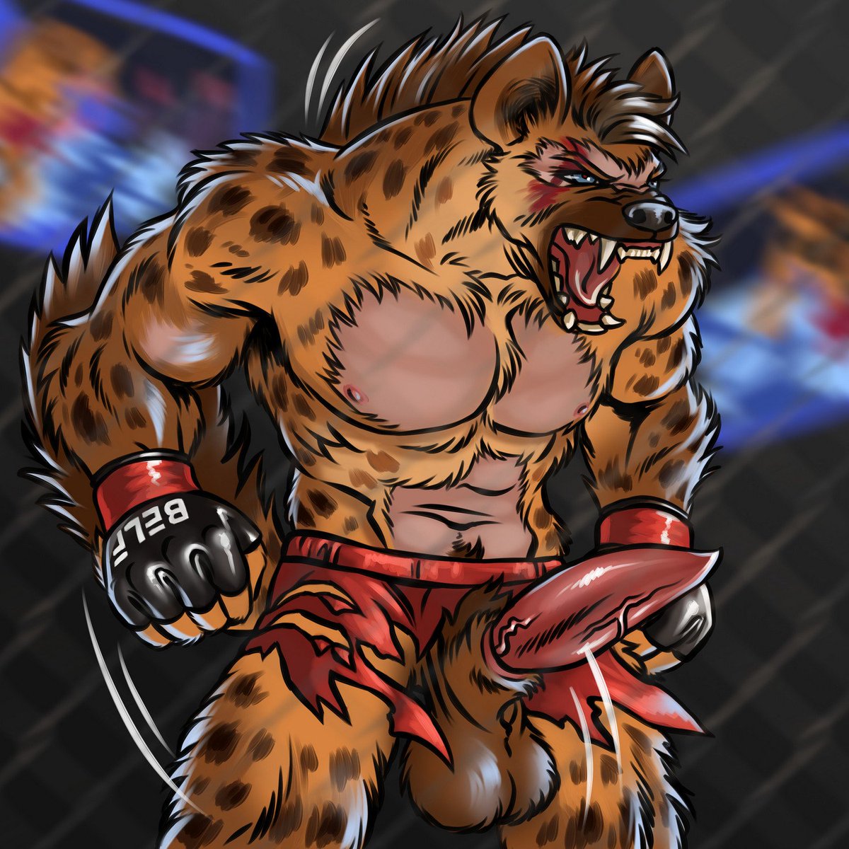 Belfezon_red's tweet photo. 12. Hyena🥊
for @werenimal
#weretober #transfur https://t.co/URCVFdqjza