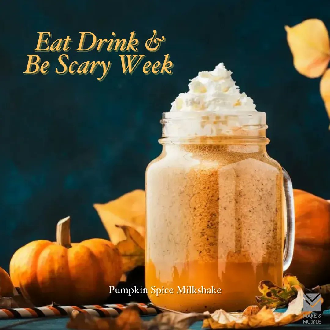 Make_Muddle's tweet photo. Did you know that there are more than 200 million cups of Pumpkin Spice Latte sold every year? We used our 7 Syrup to create this decadent dessert version. Make two batches - one boozy and another for the kiddos!
#pumpkinspice #halloweencocktails #diadelosmuertos #mocktails https://t.co/OgVmIzIf7i
