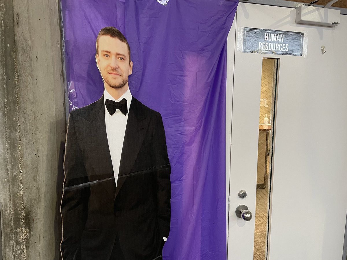 Eliz_Beadle's tweet photo. I bought this @jtimberlake from Amazon over 4 years ago. He keeps popping up at the @MiddletownOH district office! I should probably do a follow up review 💜 #MiddieRising #ThisIsWe https://t.co/orImxP7Bmd