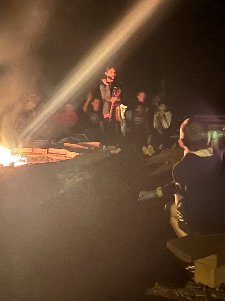 mssullinsclass1's tweet photo. Campfire stories at Rock Eagle. Ms. Sexton and Mrs. Lee did a great job participating in the stories. @sixersgirl2121 @lee_5thgrade  @SweetAppleES https://t.co/Q2PavVT3Nr