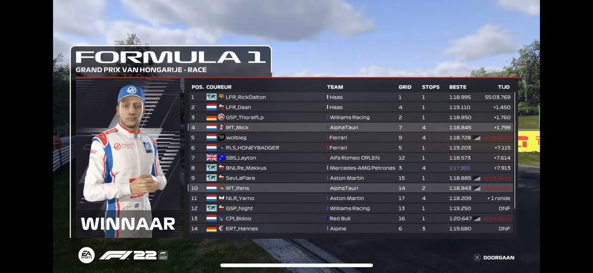 IRT_Mick's tweet photo. NOOOOOOOO
0.039 off my first podium for IRT😭

IKR Hungary went very well, the pace was good in race and quali

Teammate @RensBoy1 can probably also gain some positions with removing his penalty

I’m happy with the result🙃 https://t.co/LaPlERUmNY