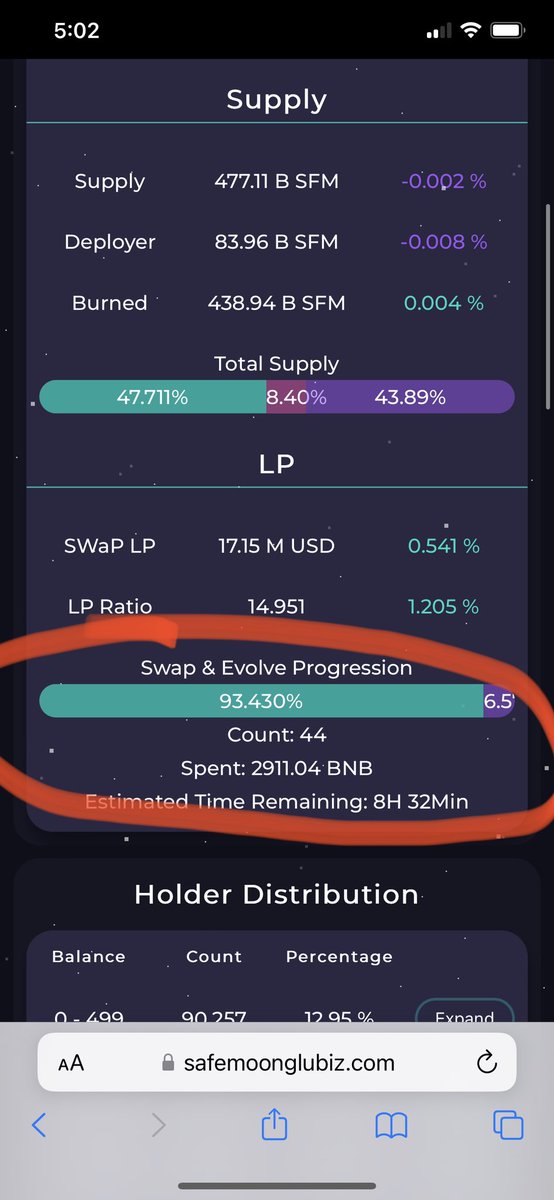 deathbcomesu's tweet photo. This went from 44 hours this morning at 7am to now only 8h32mins for the next #SwapAndEvolve !!. This is the power of the #SAFEMOONARMY #SAFEMOONARMY https://t.co/EJarwmO6n6