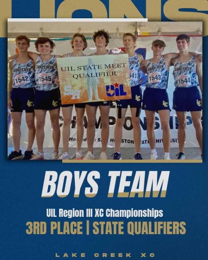 MontgomeryISD's tweet photo. MISD congratulates @LakeCreekHS @LakeCreek_XC on their success at Regionals! For the first time in LCHS history, a Cross Country team has advanced to the State Meet! On the girls side, Soph Emma Bass qualified for State for the first time. The girls team finished 7th! #BePremier https://t.co/bqo8GBYO1X