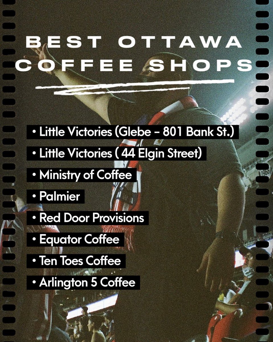 TheAaronHooper's tweet image. Hey 👋🏽 #CanPL fans, who’s making the trip to Ottawa for the #CanPLFinal? 

Lemme know. #PlayoffsAreMASSIVE 

Below is a list of the best food and coffee spots in #Ottawa to check out that I highly recommend and aren’t so “boring” 😉 

Lemme know know how you enjoy them.