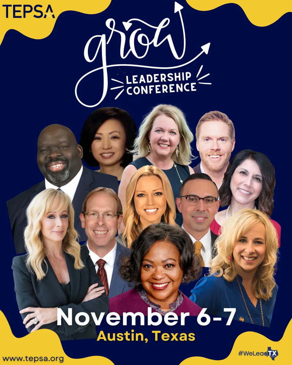 Are you looking to GROW your leadership??? Grab a team and meet us at the TEPSA Grow Leadership Conference in Austin this November!

More info here: bit.ly/2MBOQ6d 

#WeLeadTX