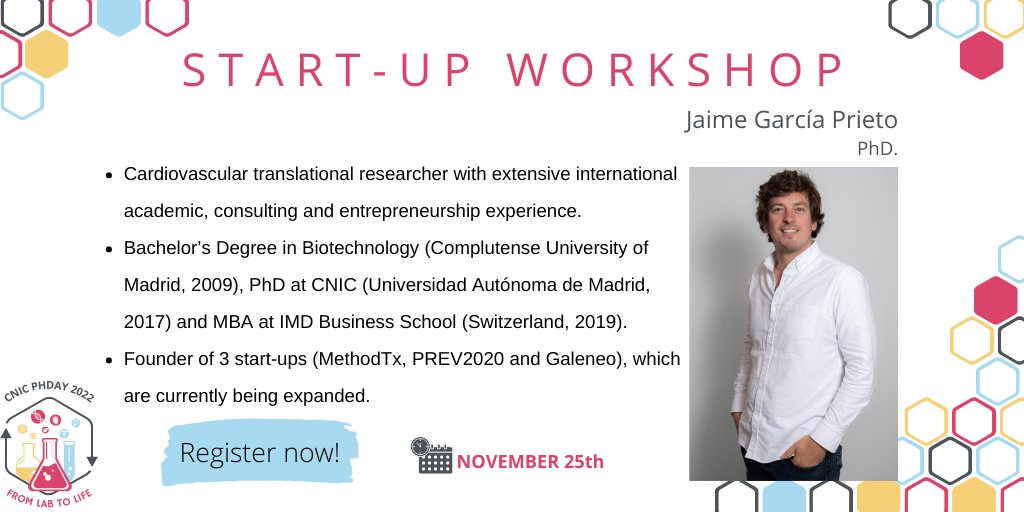 CnicPhday's tweet photo. Are you interested in setting up your own start-up?  Come and learn from Jaime García Prieto, who will share his experience as a founder of 3 startups. We will be taking notes✍️🏽 https://t.co/YBBqf5neCq