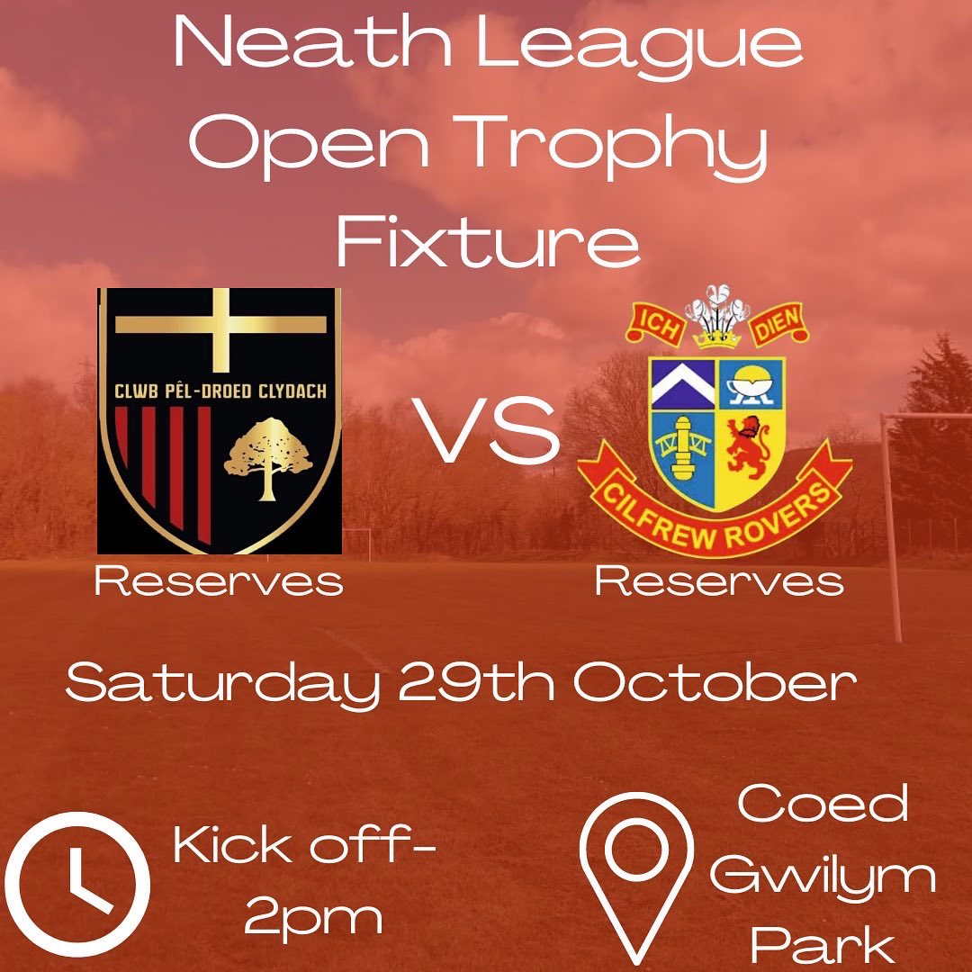 cilfrew_rovers's tweet photo. This weekend sees the grand re-opening of The Rovers Return 🙌🏻

Our first team welcome Harp Rovers to Parc Cilfrew as our reserves travel to face Clydach FC (B) in the cup 🏆 

Details below 👇🏻 come down and show your support for the boys⚽️

🔴🐮⚪️ https://t.co/u3JsElOsrJ