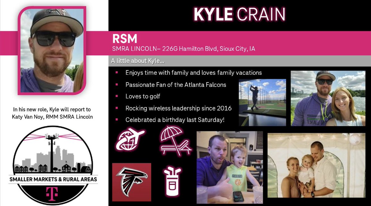KatyVanNoy's tweet photo. Join me to celebrate SMRA Lincoln’s newest RSM @Kyle6Crain He’ll launch our brand new store in #SiouxCity on Hamilton Blvd next month!!! 🎉 #SMRA https://t.co/1An9JbsvnH