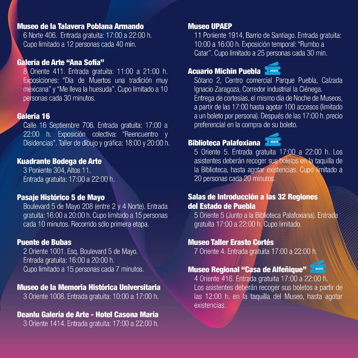 LaInterMx's tweet photo. #GenteInter te invitamos a que disfrutes este 29 de Octubre la #Nochede Museos en Puebla🦅
Totalmente Gratuito https://t.co/wYtpVjxGnE