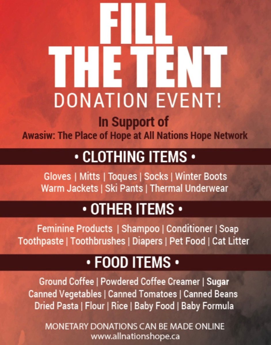 BMO Rochdale &amp; Vanstone will be supporting this event as part of our employee giving campaign. So anyone out there who can't make the event can drop off their donations at our branch. Already have 1st bin half full. Help us fill our bins so we can help fill the tent #yqr #giving