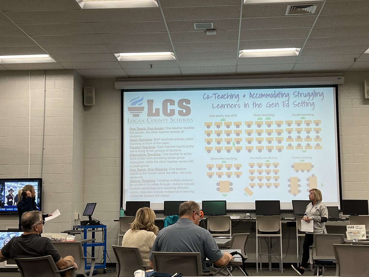 Shout out to Dedra Adler and Brandi Violette for their great PD session on Co-teaching &amp; Accommodating Struggling Learners at tonight’s LCEmpowered! #LCPride #KYDLCs
