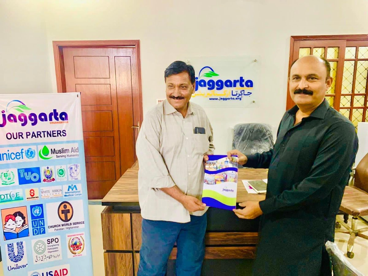 jaggarta's tweet photo. CEO @PeaceFoundatio2 Mr Aslam Panhwar visited Jaggarta Organization Hyderabad office and discussed current flood situation of Sindh https://t.co/WAgz7JsVKN