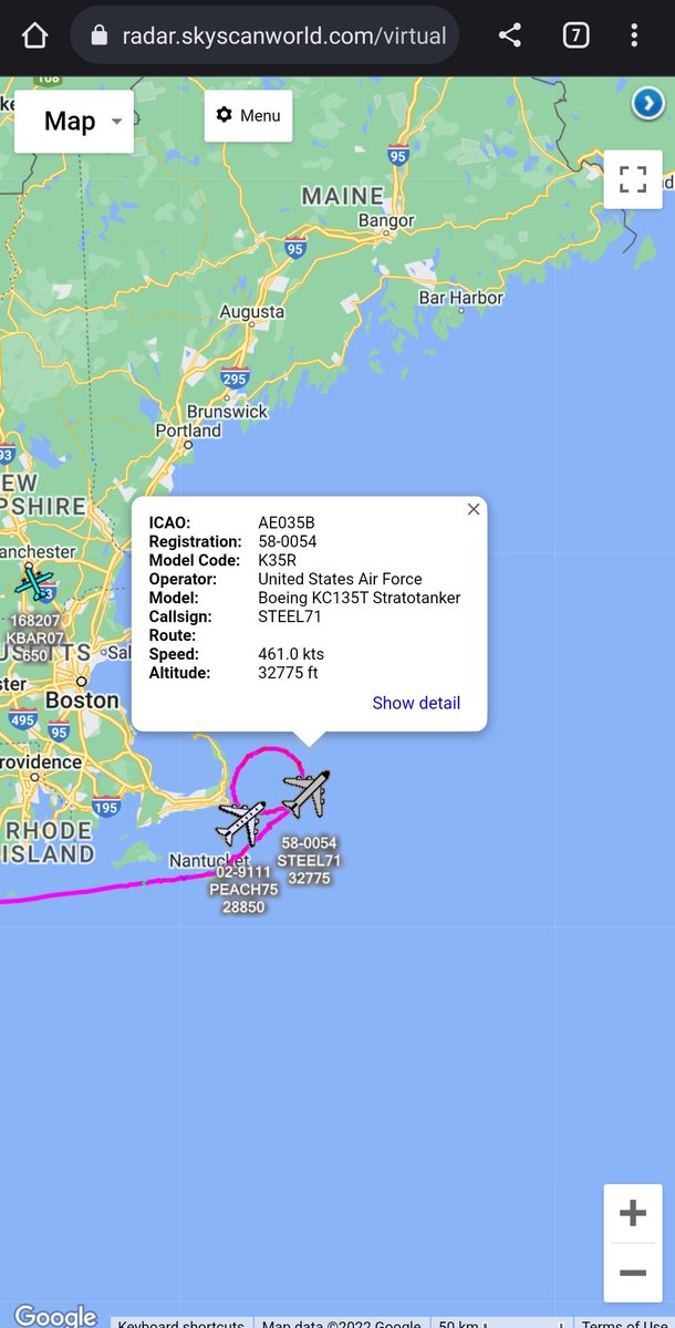 scan_sky's tweet photo. #PEACH75 Joining Up With #STEEL71 It Would Appear.

#STEEL71 - #USAF - Boeing KC-135T - 58-0054. https://t.co/PBh9wiWzd6