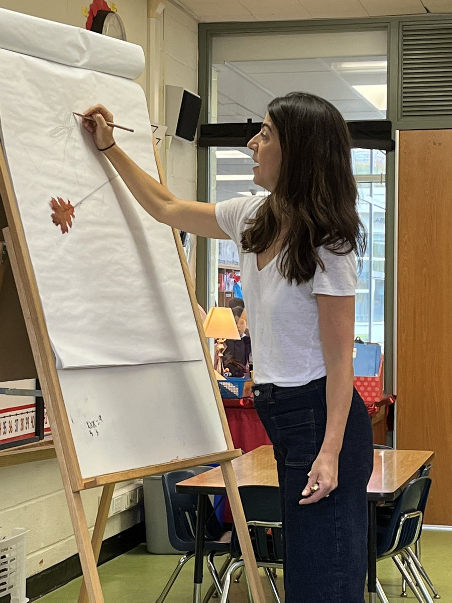 qrbryant's tweet photo. Had a wonderful visit from Aimee Sicuro who is the author and illustrator of If You Find a Leaf #qrspride https://t.co/1qtyFsJM1X