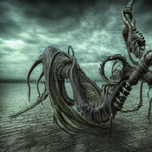 NGL 'Eldritch Abomination, Hyperrealistic, HDR, Photography, 4K' DDIM sampler 40 steps does not disappoint. I've left it to do a 100 image run overnight.