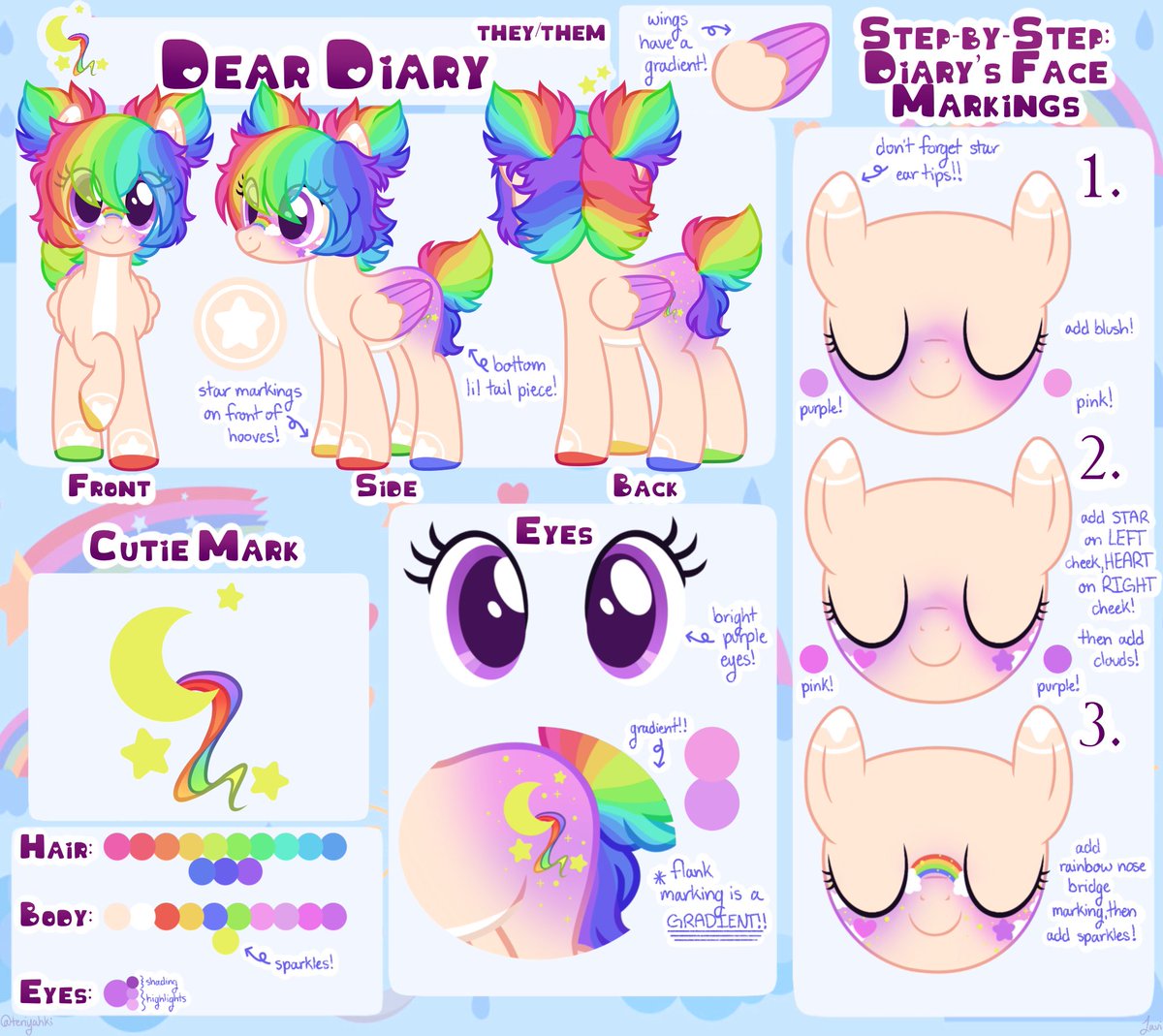 st4rbank's tweet photo. hey there everyone, long time no post! i forget i have twitter sometimes LOL. here’s a couple recently completed ref sheets! first one is for astrolitesky on insta, second is a personal ref for my lady Fable Pages. hope you all enjoy! ^__^ 🫶 https://t.co/YD4p872eTh