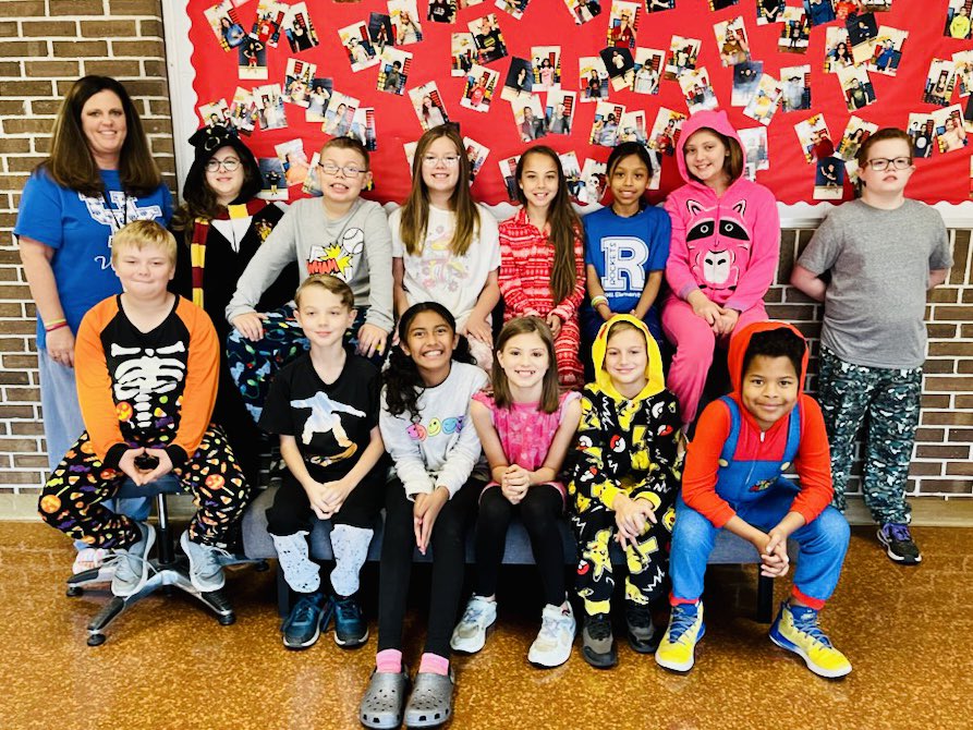RossRockets's tweet photo. Mrs. Davis and Mrs. Tillotson’s classes have been enjoying Red Ribbon Week so far! Pajama day Monday &amp; Mismatched outfit Tuesday. We can’t wait to see tomorrow’s crazy socks! https://t.co/LhvqZ0QGdk