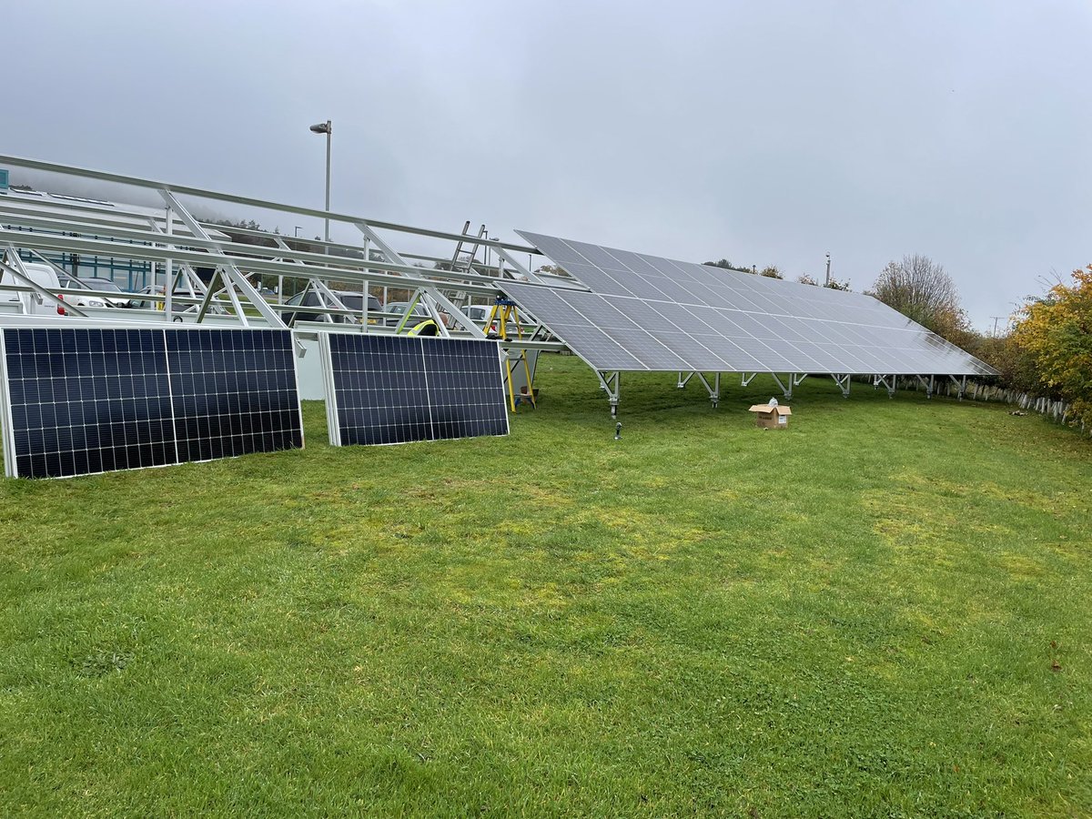 AlbaHeatPower's tweet photo. Busy few days at Nature Scot, Golspie. 75kW Ground Mount array with 4 Tesla Powerwall. https://t.co/3g8rjCU8HZ