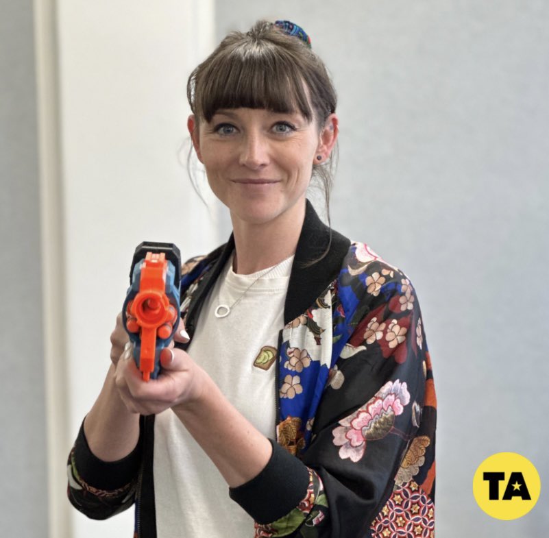 Welcome to the team Jen Carey &amp; her beautiful dog Taika 😍

Have a read of our blog to learn more about Jen where she sat down and had a chat with our CEO James. 

lnkd.in/gq2bYBV3

We’re also sorry that <a href="/TroyHammo/">Troy Hammond</a> accidentally shot you with a nerf bullet within 20 mins 😳