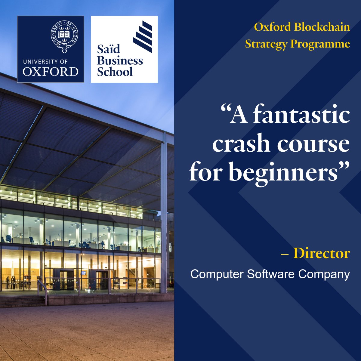 There's still time to register for the Oxford Blockchain Strategy Programme, which starts tomorrow! bit.ly/3gDFkPu