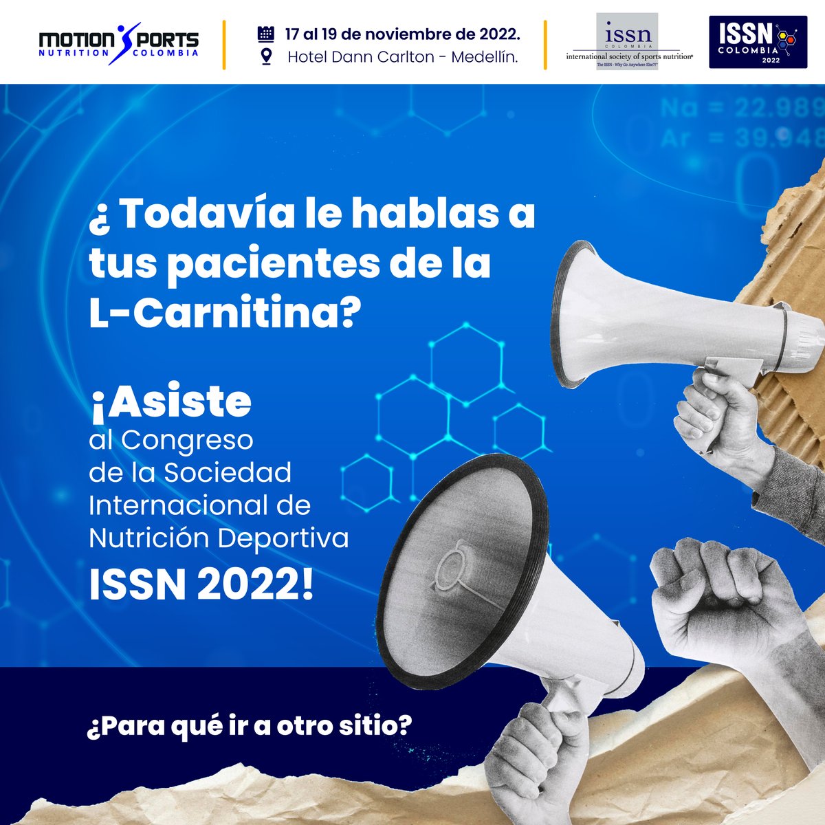 motioncolombia's tweet photo. ¡El momento es ahora para actualizar tus conocimientos! 💡💯

17, 18 y 19 de noviembre de 2022 en el Hotel Dann Carlton - Medellín.

No pierdas la oportunidad de asistir al evento de mayor autoridad de NUTRICIÓN DEPORTIVA DE COLOMBIA.

👉Obtén tu ticket https://t.co/zf0F99rO0b https://t.co/99x4GDTOxe