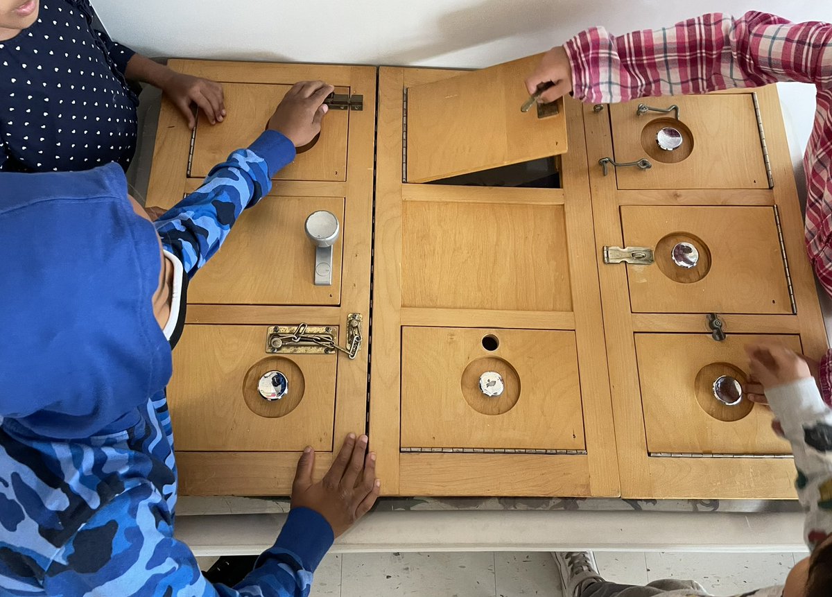 A BIG thank you to <a href="/Leemusic987/">Wendy Lee</a> <a href="/TribuneDrive/">Tribune Drive P.S.</a> for sharing this amazing contraption with K3 @Marvellous_Ks &amp; K4. The children are loving opening the doors by turning, unlatching, and so much more. What a fun way to give our small muscles a workout! We’ll happily share with others.