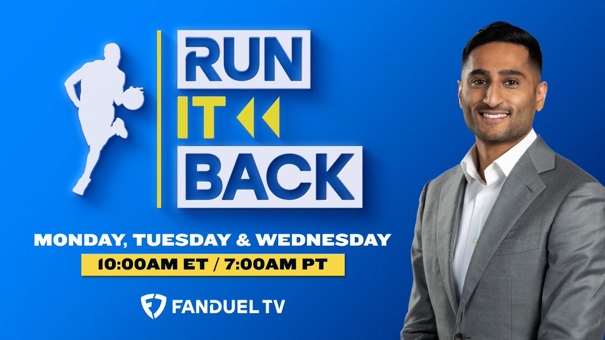 Tune in to #RunItBack featuring @ShamsCharania @MichelleDBeadle @bansky & @ChandlerParsons TOMORROW AT 10AM 🏀 Watch ➡️ FanDuel.com/TV