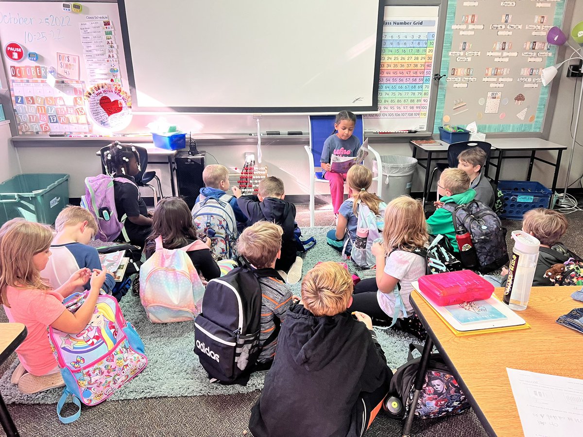 I love it when previous students come in to read to my class. What confidence she has and her fluency and expression was AMAZING! Perfect ending to the school day! <a href="/emilyscallahan/">Emily Callahan</a> <a href="/RVRoadrunner/">Ridgeview Elementary</a>