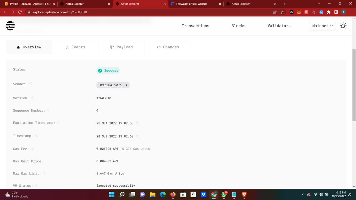 TheUnknownWan's tweet photo. please explain why i can't find my nft after a successful transaction. It neither in my profile on topaz marketplace @TopazMarket nor in my aptos wallet. Attached below are screenshots. The TXID is 0x61ceb8134e0dba56a2f9bcc4cc3b522f6b245e50ac4dcc701a622ba63b25d22c. Thank you(2/2) https://t.co/mS7NC5nrKY