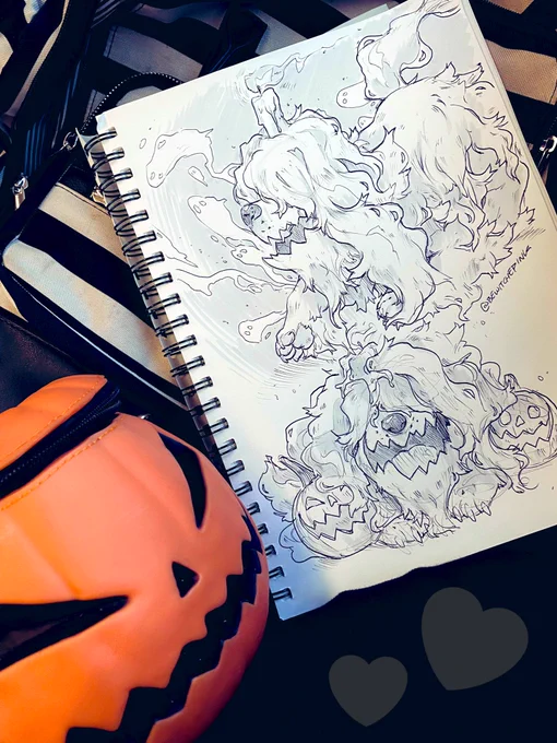 Train doodles `cause Greavard is peak spooky baby material  