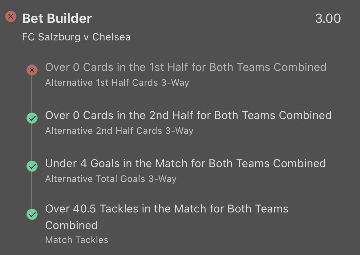 Box2BoxTips's tweet image. ❌Was just missing the first half card for this - despite Salzburg committing 10 fouls in the first half 🙃