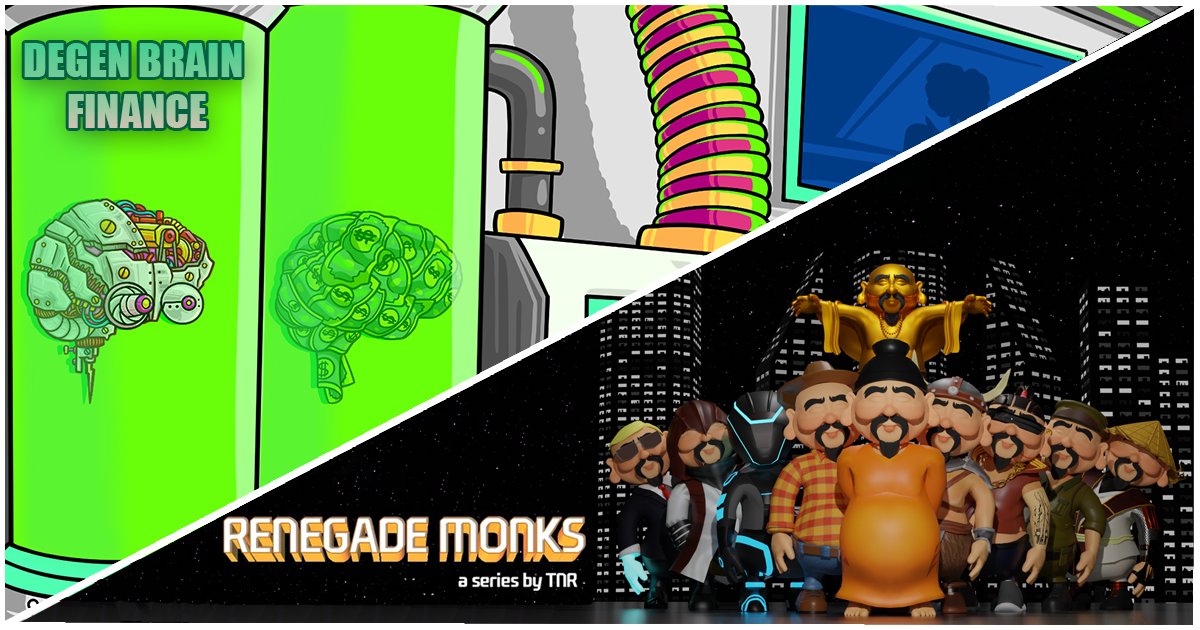TNR_NFT_GAME's tweet image. CroFam Giveaway 🚀

DegenBrains 🧠 x Renegade Monks 🙏

🏆 8x Winners

1x 200 cro
1x DegenBrains NFT
1x Renegade Monks NFT (minting 08/27)
5x Renegade Monks WL

🚨 Rules 

1⃣ Follow @TNR_NFT_GAME + @DegenBrains 
2⃣ Like &amp;amp; RT

⏳72 hours

#CRO #CronosNFT
