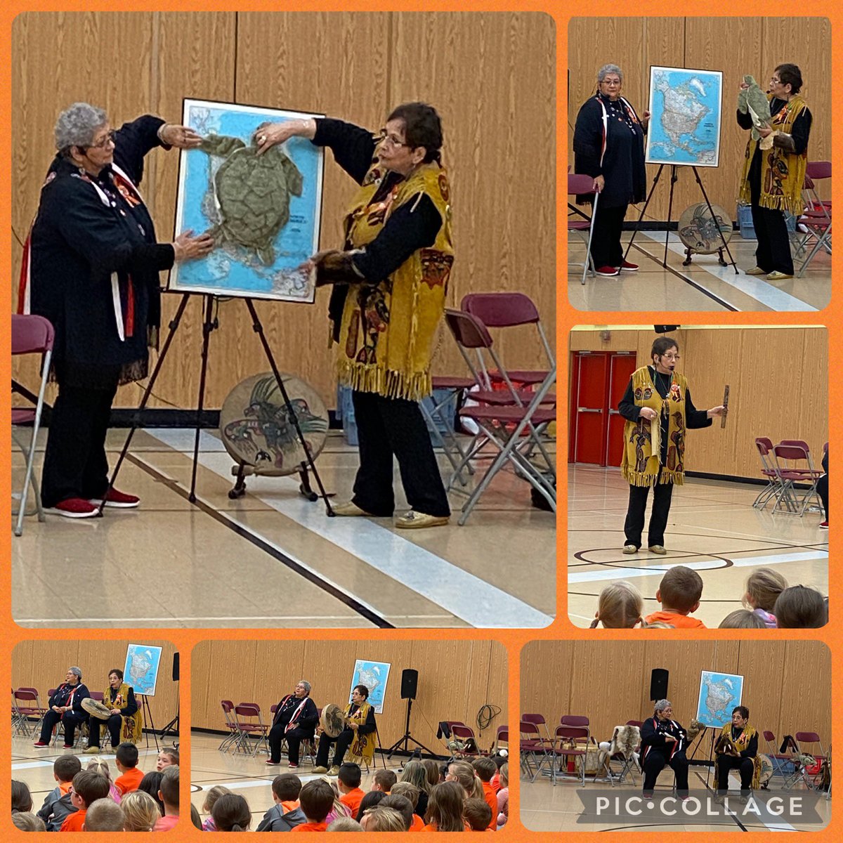 A beautiful presentation by Shannon Thunderbird and her sister Kate Dickson 🧡 Thanks for bringing them to us <a href="/hhmchoral/">Holy Heart Choral Music</a> <a href="/NLESDCA/">NLESD</a> @AllHallowsE