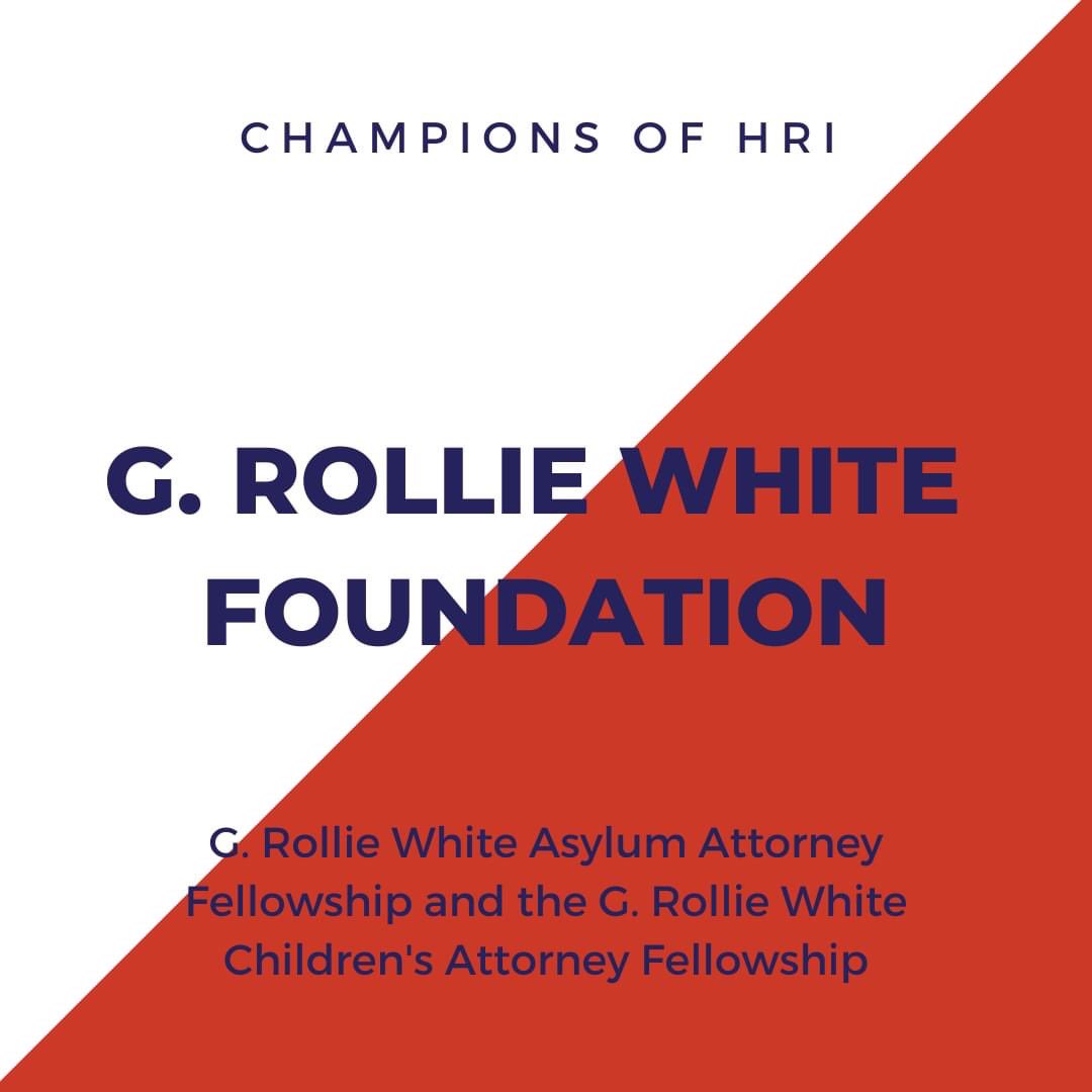 HRIonline's tweet photo. Our deepest thanks to G. Rollie White Foundation for their unwavering support! Thanks to their generosity, our legal program is thriving! https://t.co/5DdWJwgqsL