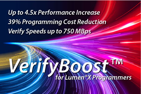 DataIO_Company's tweet image. 🏁 Announcing VerifyBoost for LumenX Programmers; ultra-fast programming performance for UFS devices with read speeds up to 750 MBps via High-speed Gear3 x 2-Lane support. Read more here: hubs.la/Q01qGKhB0 #dataprogramming #UFS #DAIO #automotive