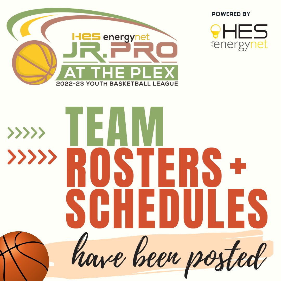 🏀 Team rosters + schedules have been posted for Jr Pro at #ThePlex, powered by <a href="/HopElectric/">HES | energynet</a> 💡
➡️ hopkinsvillesportsplex.com/jrproattheplex