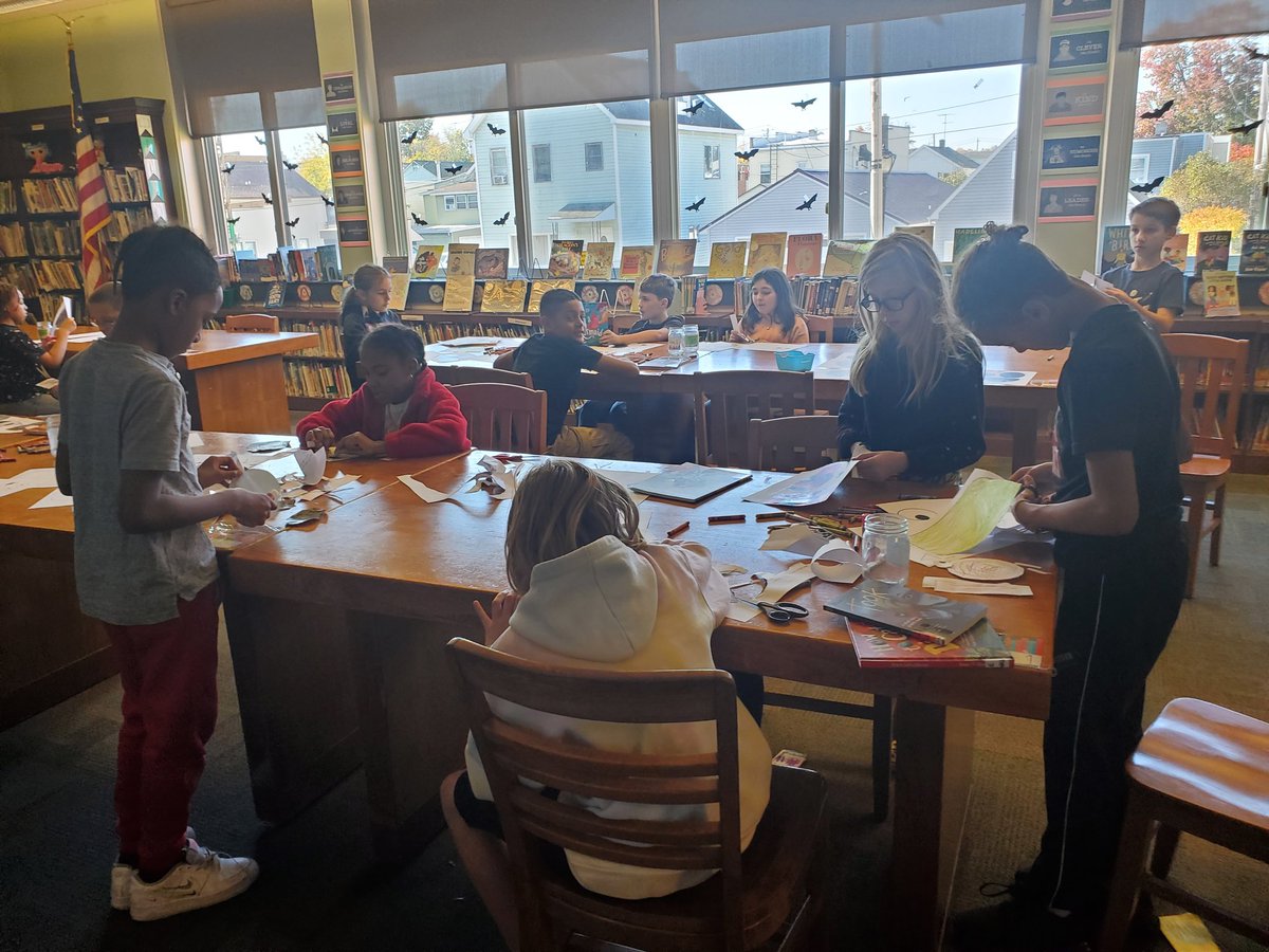 4th Grade helped make decorations for this coming Friday's Halloween community event.