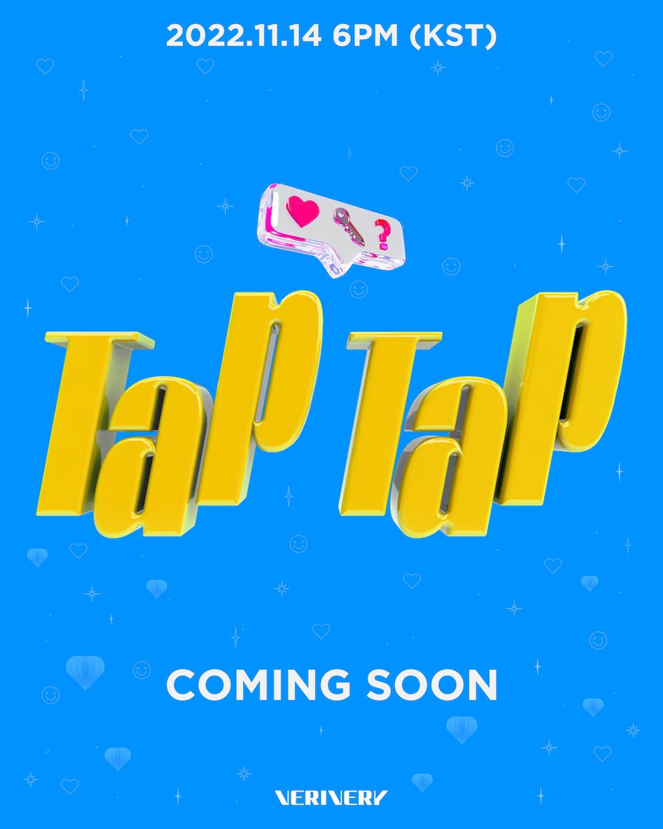 KpopperFanmulti's tweet photo. 📢 O grupo #VERIVERY fará comeback com 'Tap Tap' no dia 14 de novembro! 
 
#베리베리 #VERIVERY_comeback  #VRVR
#Tap_Tap 
#20221114_6PM https://t.co/TW6VCAibe4
