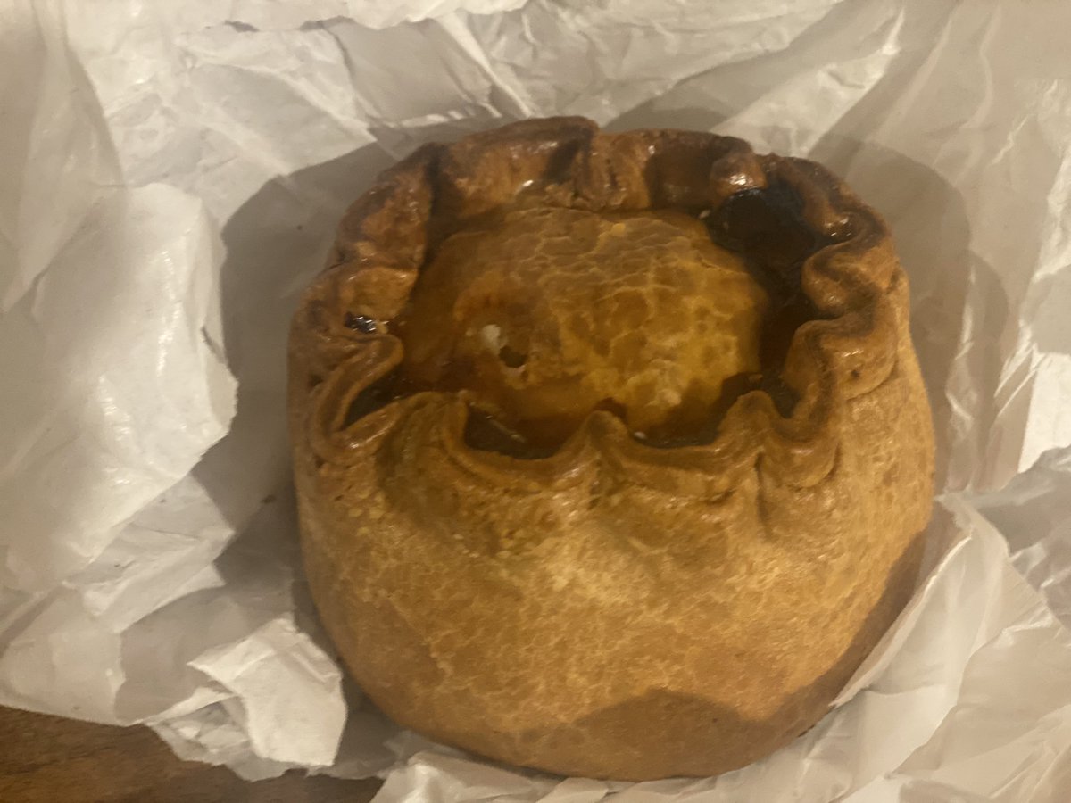 Behold, the pork pie !. It doesn’t matter where you are In the world chasing storms , deploying tech , This  IS  the food source to megs gravy. The British pork pie, sniff it , lick it , love it .<a href="/ReedTimmerAccu/">Reed Timmer (parody)</a> <a href="/theScantman/">Storm Tracker Mike Scantlin</a>