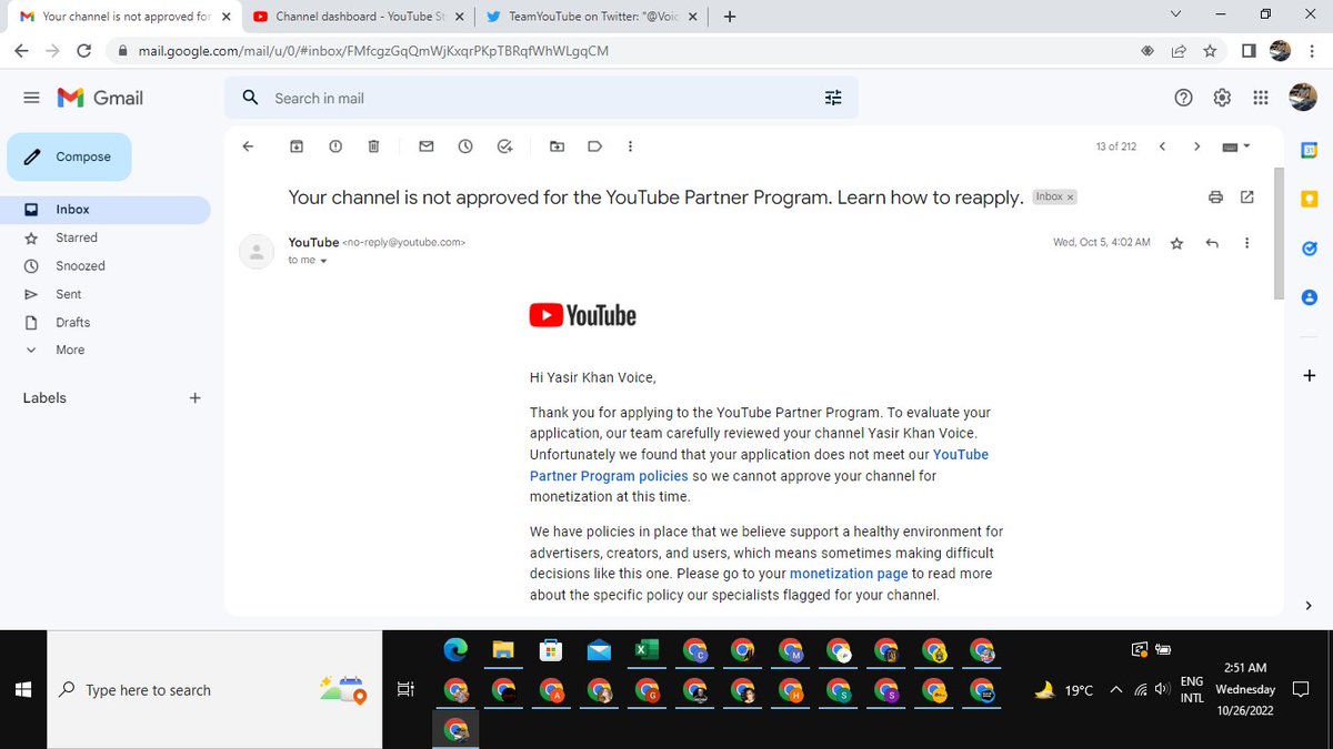VoiceYasir's tweet photo. @TeamYouTube https://t.co/cWfUJe0aL8