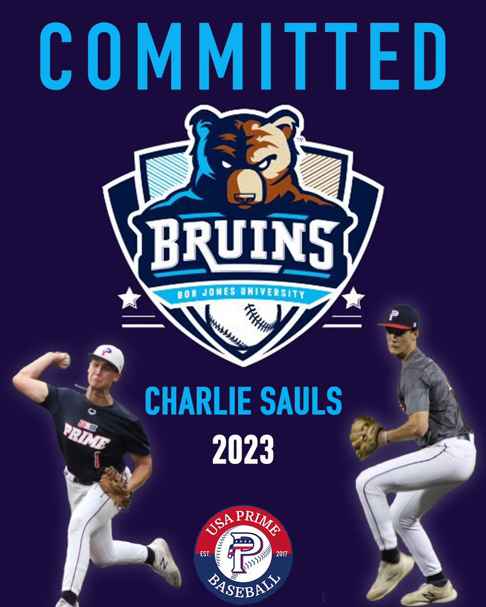 All glory to my Lord and Savior Jesus Christ. Thank you God for the game of baseball and all of the incredible people I have met on this journey. I’m excited to announce that I have committed to further my academic and athletic career at Bob Jones University. Go Bruins🐻