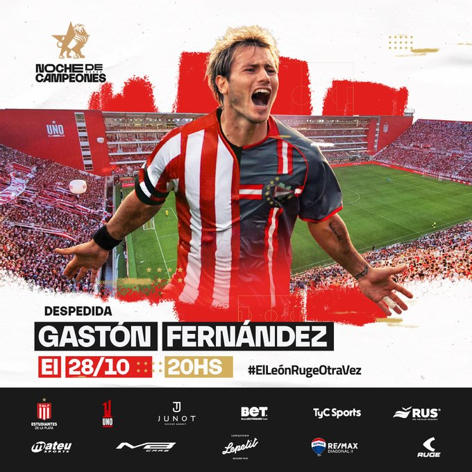 #LaRevolución #EDLP | SORTEO❗️

👉Ganate un par de entradas para ver la despedida de Gastón Fernández, este viernes, a las 20 horas en <a href="/EstadioHirschi/">Estadio UNO</a>. Seguí las instrucciones:

-Seguinos
-Hace RT
-Mencioná un/a amigo/a 

El jueves por la tarde anunciamos al ganador/a

📻FM 103.1